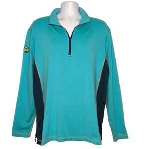 Wears Woody Solar Stretch Half Zip Rare Aqua Teal Size XXL